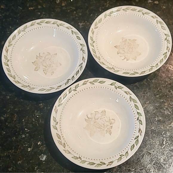 3pc Super. Hall Quality Dinnerware Mary Dunbar Jewel Homemakers Inst. Cameo Rose - Picture 3 of 8